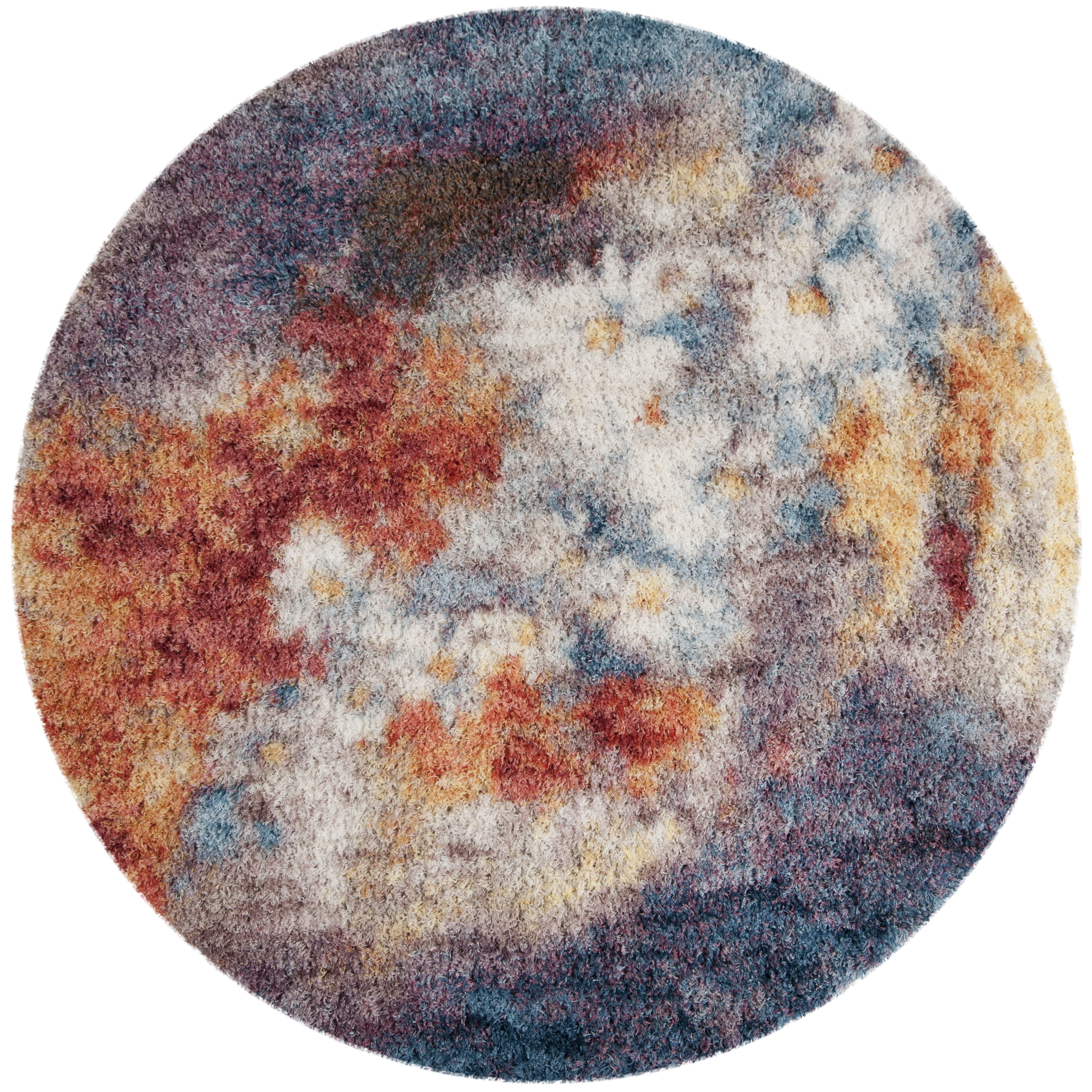 Safavieh Gypsy Ulric Abstract Area Rug, Rust/Ivory, 5'1" x 5'1" Round