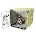 thumbnail image 5 of Lemons Dog Crate Cover, Continuous Modern Summer Themed Tasty Citrus Fruits Illustration, Easy to Use Pet Kennel Cover Small Dogs Puppies Kittens, 7 Sizes, Lime Green Earth Yellow, by Ambesonne, 5 of 6