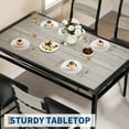thumbnail image 4 of Kitchen Dining Table Set with 2 or 4 Upholstered Chairs and Corner Protector, Wood Kitchen Table Chairs Set for Small Space, Dining Room, Apartment, 4 of 7