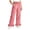 Red, variant on dazeni Girls Gingham Pants Kids Casual Elastic High Waist Plaid Trousers Soft Ruffle Hem Wide Leg Pants with Pockets Pink 9-10 Years