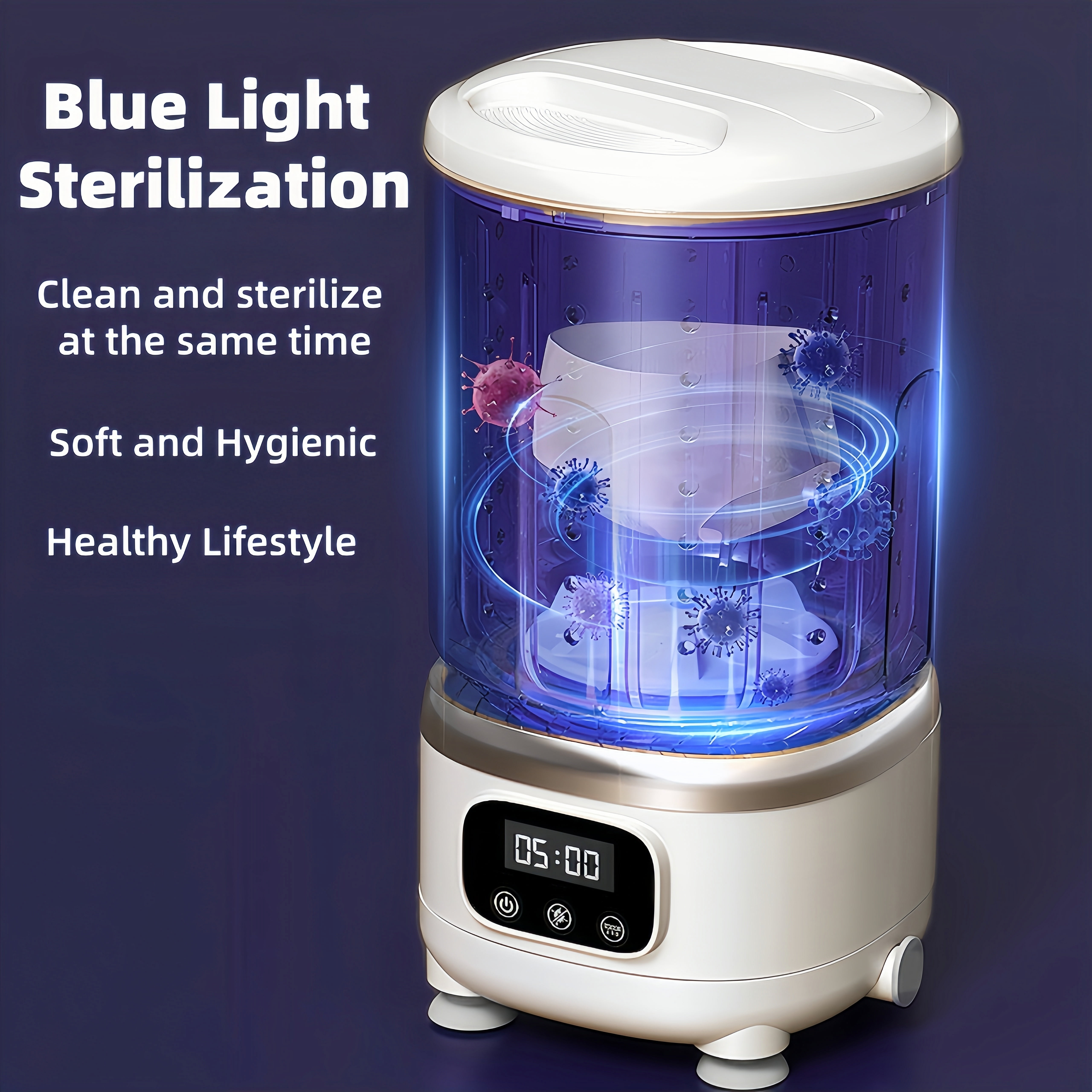 KYFIU Portable Mini Washing Machine, Underwear Washing Machine for Bra, Underwear, Socks, Rechargeable Washing Machine & Dryer Sets for Apartment, Dorm, Hotel, RV, Travel & Camping, Beige