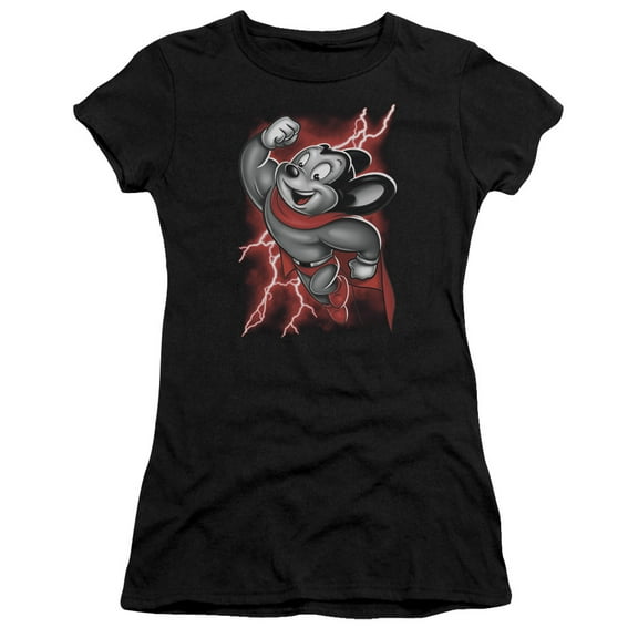 Mighty Mouse Mighty Storm Junior Women's Sheer T-Shirt Black