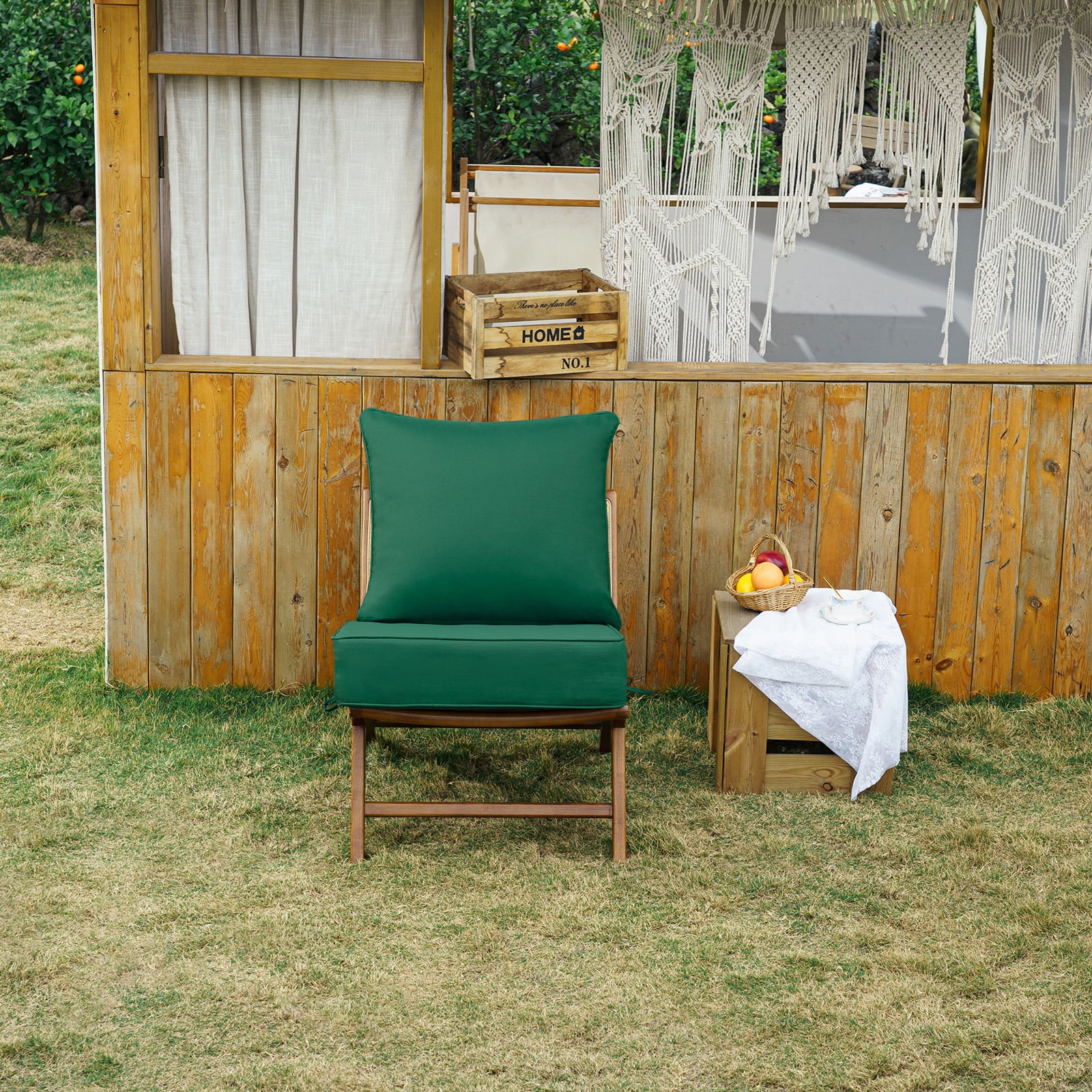 YEERSWAG 46.5x24x5.75 inch Outdoor Deep Seat Cushion Set,Water Repellant,Fade Resistant Patio Chair Cushion for Outdoor Patio Furniture