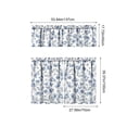 thumbnail image 2 of 3pcs Kitchen Curtain Set with Valance and 2 Tier Panels, Light Filtering Thermal Cafe Curtains for Small Window, Basement, Bathroom, Laundry Room and Dining Area Decor, Blue, 2 of 8