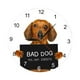 thumbnail image 3 of Reloj de pared de perro salchicha, decoración de pared, lindo, creativo, redondo, práctico, reloj colgante para cachorro, reloj colgante silencioso 38 centímetros, 3 of 8
