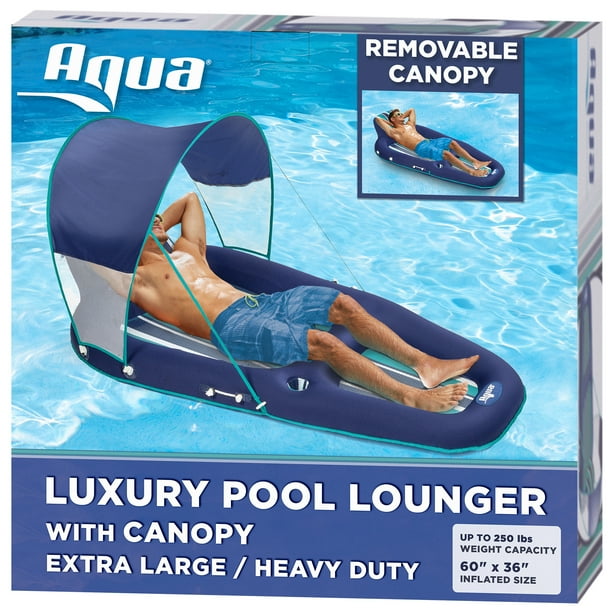 Aqua Oversized Deluxe Lounge Heavy Duty X Large Inflatable Pool
