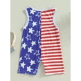 thumbnail image 4 of Hirigin Newborn Baby Boy Girl 4th of July Outfit Sleeveless American Flag Romper Jumpsuit 6 12 18 24 Months Independence Day Bodysuit, 4 of 7