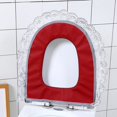 thumbnail image 2 of 1 asiento de inodoro impermeable para el hogar (encaje caqui), asiento de inodoro universal con cremallera, cojín más cálido para asiento de inodoro, para la mayoría de los inodoros (sin pegatinas), 2 of 5