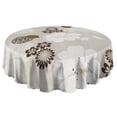 thumbnail image 5 of Round Tablecloth 60 Inch Waterproof Polyester flower Table Cover Stain Wrinkle Free for Kitchen Party, 5 of 5