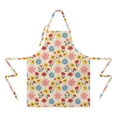 thumbnail image 2 of Pioneer Flower Floral Print Pattern Apron for Women and Men, Cotton Linen Waterproof with Pockets, Adjustable, 33x27 Inch for Kitchen, Gardening, BBQ, Salon, 2 of 6