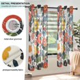 thumbnail image 3 of Yayeee Window Curtains Light Filtering 63"x42" Grommet Panel Pair Home Living Room Decor, Black Flowers Pattern, 3 of 7