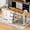 White, variant on ChenyueFurn 74.8" Rolling Kitchen Island, Extendable Dining Table with Drawers, Cabinet & Power Outlet,Black