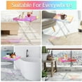 thumbnail image 5 of Acrylic Folding Tray Table Rainbow Color Iridescent Side Table Modern Accent Square End Table for Living Room Bedroom, 5 of 6