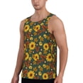 thumbnail image 2 of Fotbe Fall Daisy Leaf Nuts Pattern Men's Quick Dry Workout Tank Top Gym Muscle Tee Fitness Bodybuilding Sleeveless T Shirt Breathable Workout Shirt-XX-Large, 2 of 9