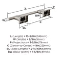thumbnail image 4 of Amerock Bronx Brushed Nickel 9 inch (229mm) Towel Bar, 4 of 6