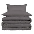 thumbnail image 2 of BNM Cotton Blend Duvet Cover Set, King/ California King, Grey, 2 of 4