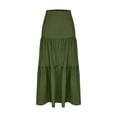 thumbnail image 5 of Maxi Flowy Skirts for Women Summer High Waisted A Line Tiered Pleated Cute Boho Long Skirt, 5 of 7