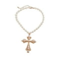 thumbnail image 2 of EHJRE Cross Necklace Fashion Costume Accessories Chunky for Party Birthday Holiday Gold, 2 of 9