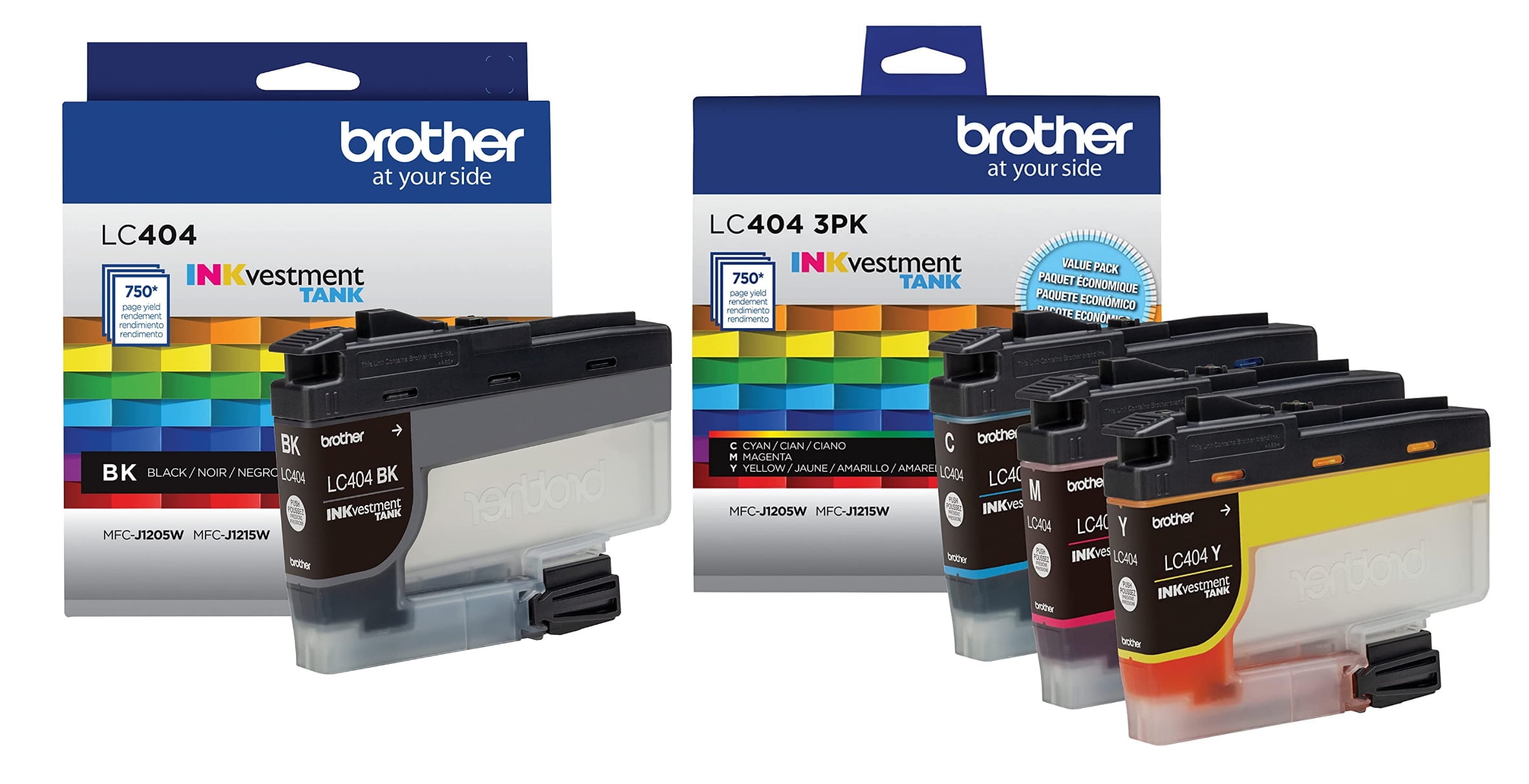 がございま Brother Genuine 4-Color LC61 Cyan Magenta Yellow and Black Ink ...