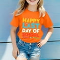 thumbnail image 2 of HNMKIU Hauts Tendance pour Filles T-Shirts Imprimés pour Sorties Décontractées Quotidiennes Col Rond Manches Courtes Designs pour 3-13 Ans, 2 of 4