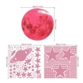 thumbnail image 2 of Adhesivo de pared luminoso con forma de estrella lunar y forma de nave espacial, 28 x 28 cm x 4 unid, 2 of 4