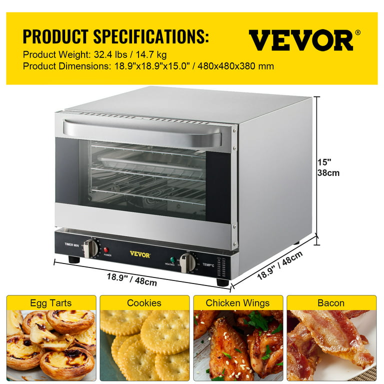 Bulk-buy 10L Countertop Portable Convection Ovens Roast Toaster Oven for  Baking price comparison