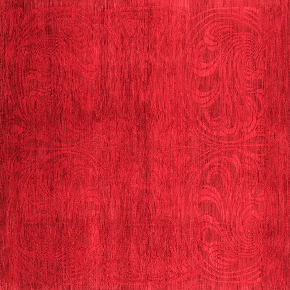 Ahgly Company Indoor Square Oriental Red Industrial Area Rugs, 6' Square