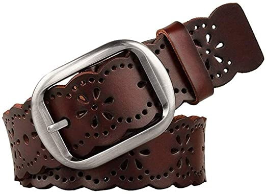 Women's Hollow Flower Leather Belt for 