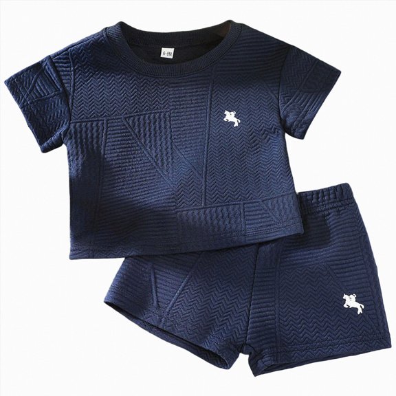 Toddler Boy Clothes Summer Outfits 6-12 Months 12-24 Months 2T 3T 4T 5T 6T 7T Children Kids Short Sleeve T-Shirt and Shorts Set 9-12 Months
