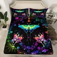 thumbnail image 2 of Castle Fairy Boys Girls Animal Flying Moth 4 Pieces Queen Sheet Sets,Gothic Abstract Skeleton Ultra Soft Flat Sheet,Bohemian Gradient Ombre Queen Fitted Sheet,Luxury Bedroom Decor, 2 of 7