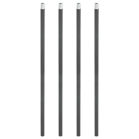 Uxcell Threaded Extension Rod, 4 Sets 12" M10 x 1mm Fine Thread Lamp Pipe with Lamp Pipe Nipples for Pendant Light Island Lighting Chandeliers Stems, Black