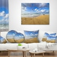thumbnail image 4 of Designart Sea Beach on Cloudy Winter Day - Seashore Throw Pillow - 12x20, 4 of 5