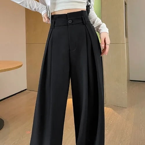 Pantalones de mujer Ancolar rojos Otoño 2024 Nuevos pantalones de campana de Zhongzhou con combinación sensorial de Guangzhou Pantalones femeninos de moda
