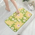 thumbnail image 1 of Microfiber Bathroom Floor Mat with Flocked Chrysanthemum Design Non Slip Absorbent Polyester Carpet for Kitchen Bedroom Living Room Easy Wash Machine Washable 23.6x15.7in Rug, 1 of 6