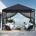 thumbnail image 6 of MASTERCANOPY 10 x 10ft Pop-up Canopy Tent with Mesh Walls, Black, 6 of 6