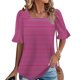 thumbnail image 2 of Blusas de Manga Corta para las Mujeres, Moda Verano Impreso, Blusas de Cuello Redondo, Chaqueta de Manga Corta para las Mujeres, 2 of 8