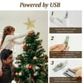 thumbnail image 6 of Lewondr Christmas Star Tree Topper, USB Powered Remote Controlled Tree Star with Lights and Sequins, Star Tree Topper Lighted for Home Holiday Xmas Tree Christmas Decoration, Gold, 6 of 8