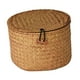 thumbnail image 4 of Cesta para la colada de pasto marino, cesta de almacenamiento de mimbre con tapa, contenedor de almacenamiento de mimbre para dormitorio, cocina,, 4 of 9