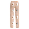 thumbnail image 6 of Easter Pajamas Pants Men Drawstring Stretch Waist Trendy Pjs Funny Easter Egg Print Baggy Wide Leg Pants (Pink,L), 6 of 7