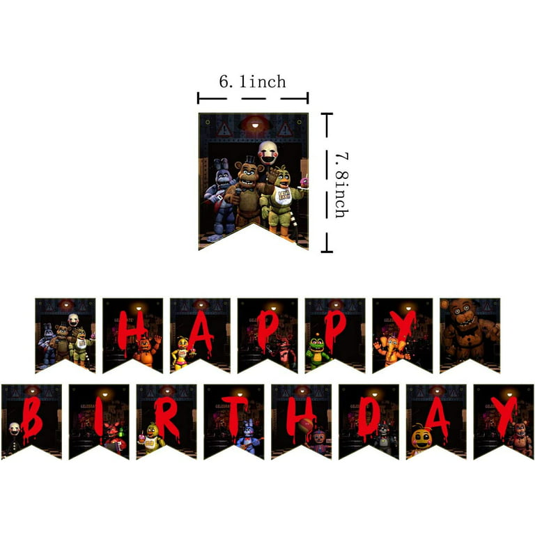  Five Nights at Freddy Party Supplies Set, Banner