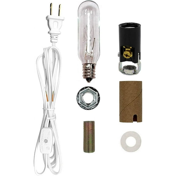 Creative Hobbies® ML2-15B6 Medium Christmas Tree Wiring Kit, 15 watt Bulb, Great for Lighting Medium Size Objects, Lot of 5 Kits