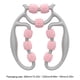 thumbnail image 5 of Masajeador De Abrazadera De Pierna Anular Longitud ajustable del eje de la espuma de la aptitud de nueve ruedas para las piernas del brazo del cuello (gris rosado), 5 of 9