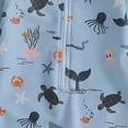 thumbnail image 7 of Ccpelsie Baby Boys Kids Swimsuit Toddlers One Piece Zipper Swimwear with Hat Rash Guard Surfing Suit(A01-Grey,2-3 Years), 7 of 7