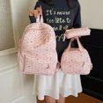 thumbnail image 3 of EDFRWWS 3Pcs Nylon Polka Dot Bow Backpack with Lunch Box And Pencil Case Students Bookbags Sets Large Capacity  (Pink), 3 of 9