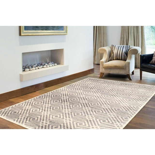 ECARPET Area Rug for Living Room, Geometric Indoor Carpet Ember Collection