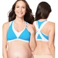 thumbnail image 2 of Cake Maternity Lotus Pumping Bra Hands Free, Maternity Sports Bra, X-Small, Blue, 2 of 6