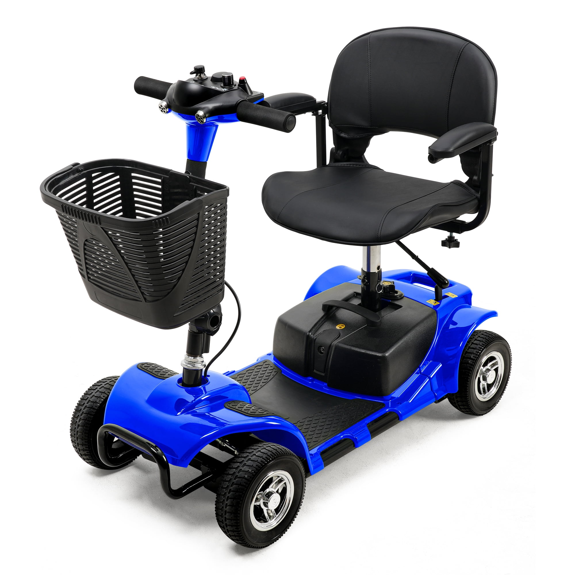 Furgle 4 Wheel Electric Powered Mobility Scooter for Travel, Adults, Elderly, Blue