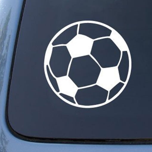 Soccer Ball Vinyl Cut Decal With No Background 5 Inch White Decal