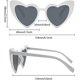 thumbnail image 2 of 1 Uds. Gafas de sol con forma de corazón para mujer, gafas de sol con forma de corazón UV400, gafas bonitas y divertidas con forma de corazón JM, 2 of 5