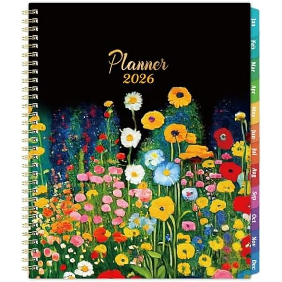 2026 Planner - 2026 Planner Weekly and Monthly, January 2026-December 2026 planners, Large Weekly Monthly Planners, 8.5''x11, with 12 Colorful Tabs, Flexible Cover$$Office